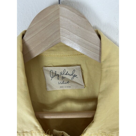 Cargo Jacket Women's Medium Yellow Cotton Utility Hood Outdoor Field Hiking - Picture 2 of 4